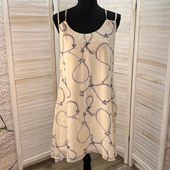 Quicksilver QSW Tradewinds Silk Nautical Dress Large - Picture 2 of 14